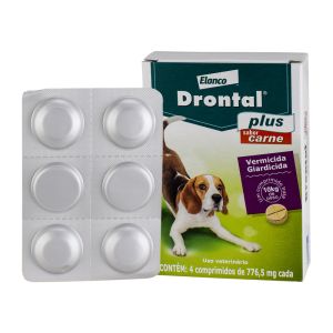 Drontal Plus Para Cães 10kg Elanco Pet Com 4 Comprimidos