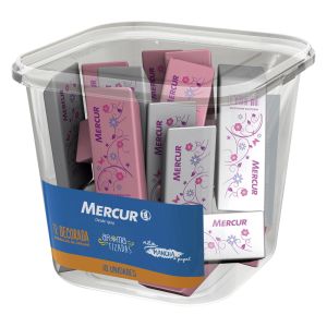 Borracha Escolar Mercur Tr decorada Rosa/Branca