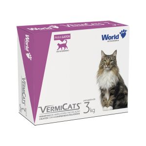 Vermicats World 600mg  para Gatos com 4 Comprimidos