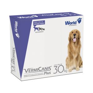 Vermicanis Plus World 2.4G Para Cães até 30kg Com 2 Comprimidos