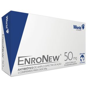 Antibiótico Enronew World Pet 50mg  C/10 Comprimidos