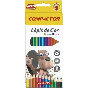 Lápis de Cor 12 Cores Compactor Neo Pen