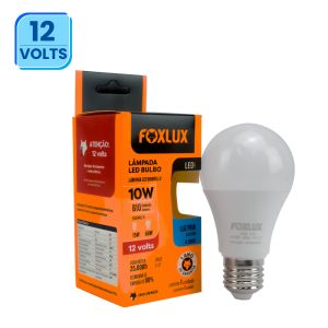 Lâmpada LED à Bateria 10W 12V Base E27 Luz Branca Foxlux