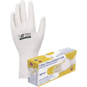 Luva de Procedimento Látex Descartável Volk Tamanhos Variados