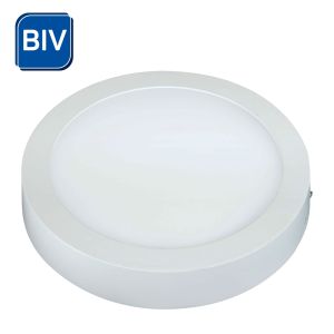 Luminária Painel de LED Sobrepor Taschibra 18W Bivolt 3000K Redondo Luz Amarela