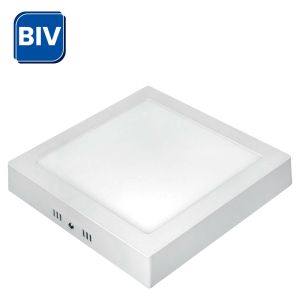Luminária Painel de LED Sobrepor Taschibra 24W Bivolt 3000K Quadrado Luz Amarela