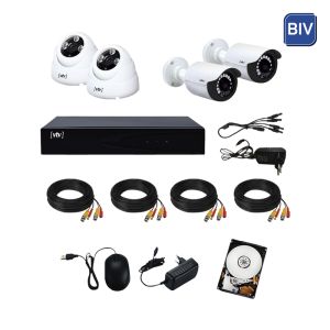 Kit 4 Câmeras de Segurança Full HD  1080P DVR 500Gb com 8 Canais VTV