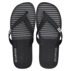 Chinelo Cartago Dakar Preto e Cinza Tamanhos Variados