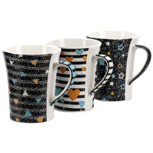 CANECA PORCELANA NIGHT 340ML YANGZI