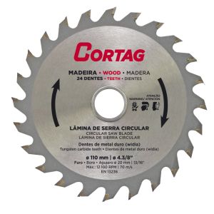 Disco Serra Circular 4.3/8 24DT Cortag