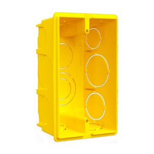 Caixa de Luz 4x2 Krona em Plástico Amarelo