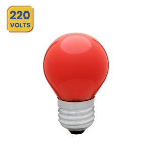 LÂMPADA INCANDESCENTE BOLINHA 15W 220V VERMELHA EMPALUX #ID