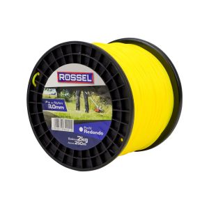 Fio Corta Grama Rossel 3mm Amarelo Redondo 2kg