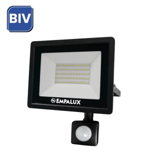 Refletor Led Slim 100W Bivolt 6500K Preto Empalux Com Sensor