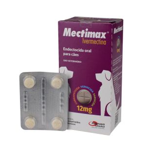 Mectimax 12mg com 4 comprimidos Agener União Pet
