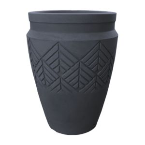Vaso Tribo Cilíndrico 32 Preto Ardósia Japi