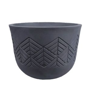 Vaso Tribo Redondo 33 Preto Ardósia Japi