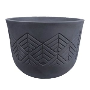 Vaso Tribo Redondo 42 Preto Ardósia Japi