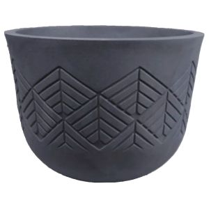 Vaso Tribo Redondo 52 Preto Ardósia Japi