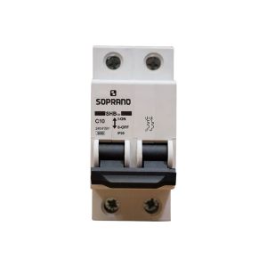 Disjuntor Din Bipolar 10A 3kA Soprano
