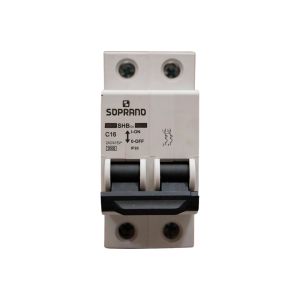 Disjuntor Din Bipolar 16A 3kA Soprano