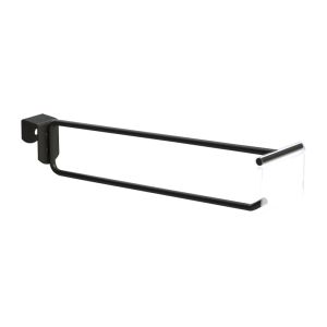 Gancheira Dupla Porta Etiqueta Preto 30cm Bluelight