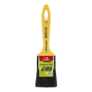 Trincha E 2" Cabo Amarelo Cerda Preta Condor