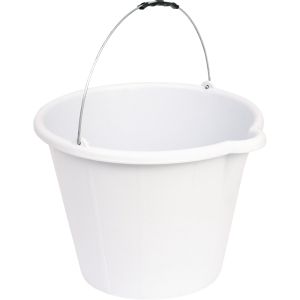 Balde Plástico para Concreto/Leite 12L Branco com Bico Terraplast