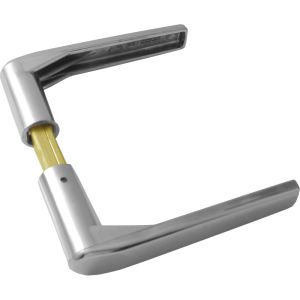 Maçaneta Cromada para Fechadura de Porta Aliança Alavanca