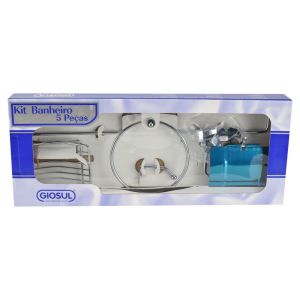 Kit para Banheiro Cromado Giosul 5 Peças