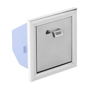 Papeleira Porta Papel Higiênico Astra de Embutir com Tampa Inox