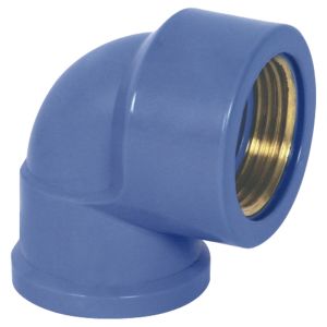 Joelho 90 Rosca Latão Krona Azul Tamanhos Variados