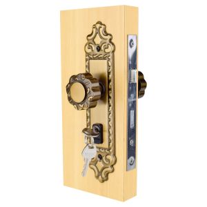 Fechadura Externa Soprano Viena Bola Colonial Dourada