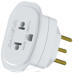 Adaptador de Tomada Universal 2P+T 10A 250V Daneva